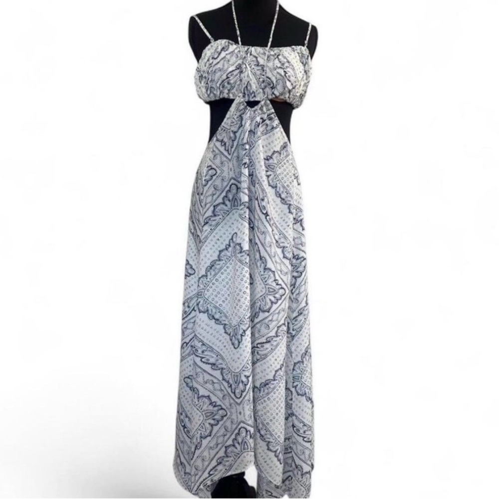 Anthropologie Blue & White Boho Two Piece Dress | Size M | Very Versatile - Picture 3 of 8
